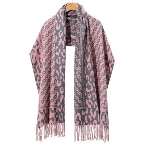 Pink/grey G scarf